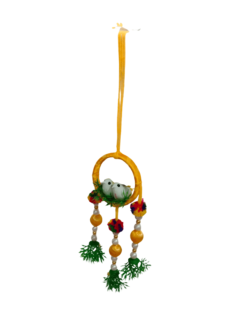 Handcrafted Bird Duo Hanging Decoration - Home Decor
