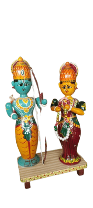 Handcrafted Wooden Siva Parvathi set - Indian Craftsmanship & Culture Handcrafted Wooden Siva Parvathi set - Indian Craftsmanship & Culture