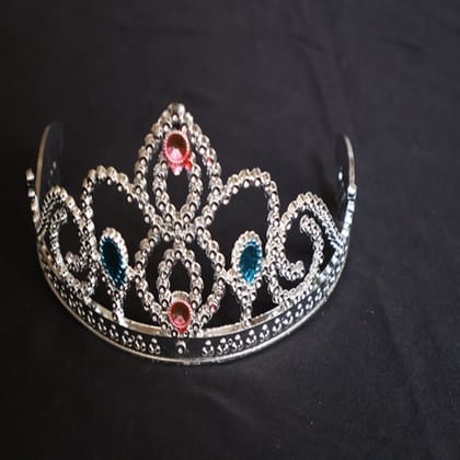 Elegant Silver Tiara with Sparkling Gemstones - Perfect for Birthday pack of 2