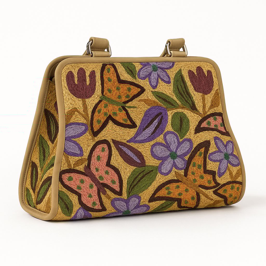 Kashmiri Handmade Aari Work Handbag