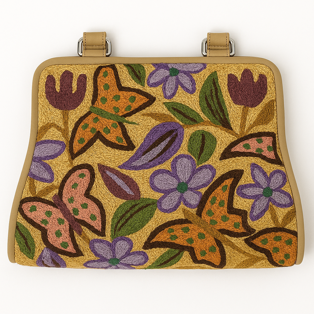 Kashmiri Handmade Aari Work Handbag