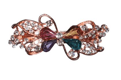 Multicolor Gemstone Rhinestone Hair Clip