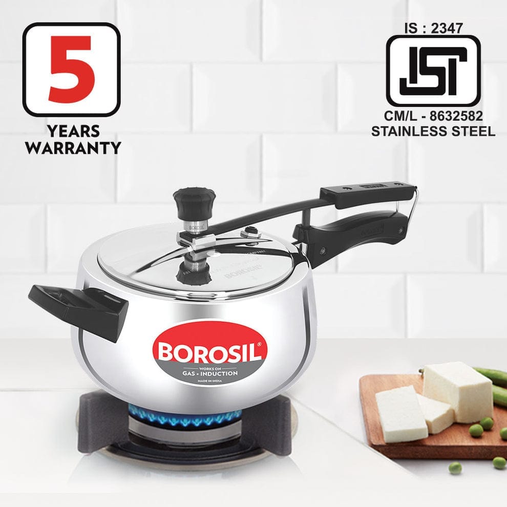 Borosil Pronto Tri-ply Inner Lid Pressure Cooker 3.5L