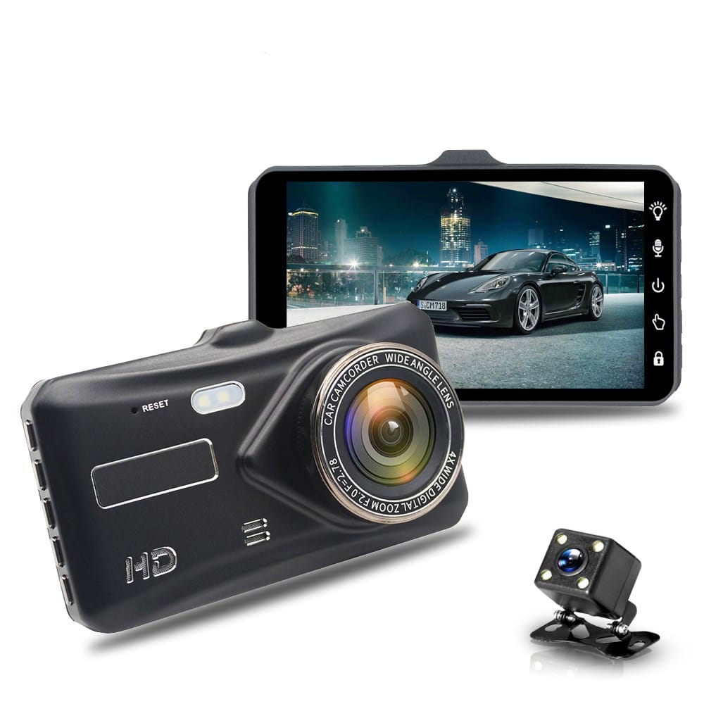 Full HD Dash Cam - Dual Camera (Front & Rear) & 4 inch Touch Screen