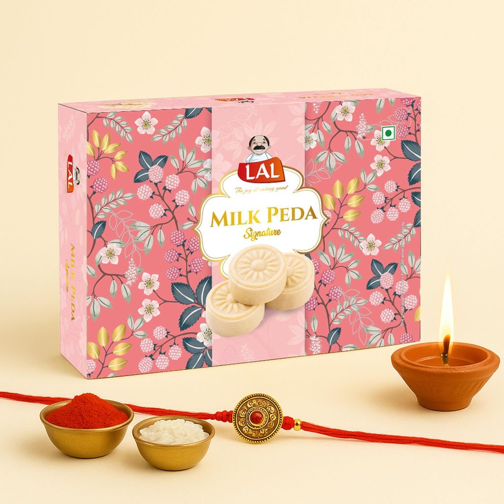 Lal Sweets Milk Peda 400g (Pack Of 1) || Made With Milk Solids|| Fresh and Delicious Doodh Peda