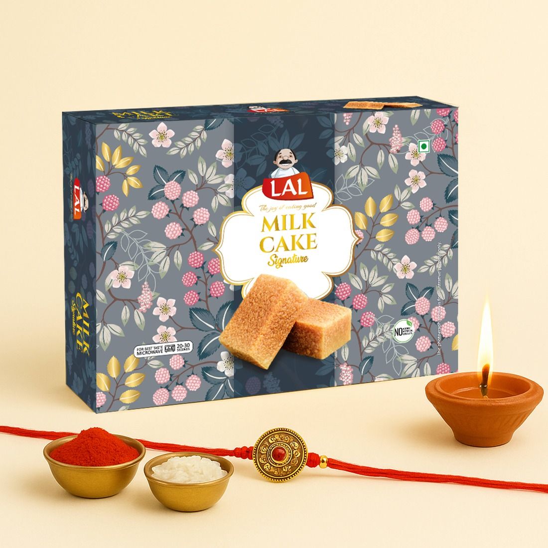 Lal Sweets Milk Cake Premium 400g (Pack of 1) Made with Sugar and Milk Solids || Authentic and Traditional Fresh Milk Based Indian Sweet || Milk Burfi || Fresh Doodh Sweet