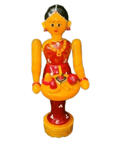 Handcrafted Indian Thambolam Wooden Doll | Traditional Art