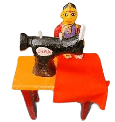 Handcrafted Miniature Sewing Machine Figurine