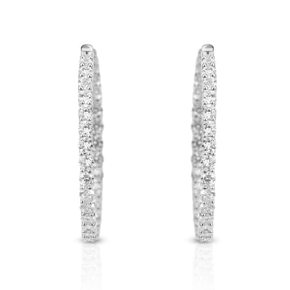 Studded Zircon Round Hoop