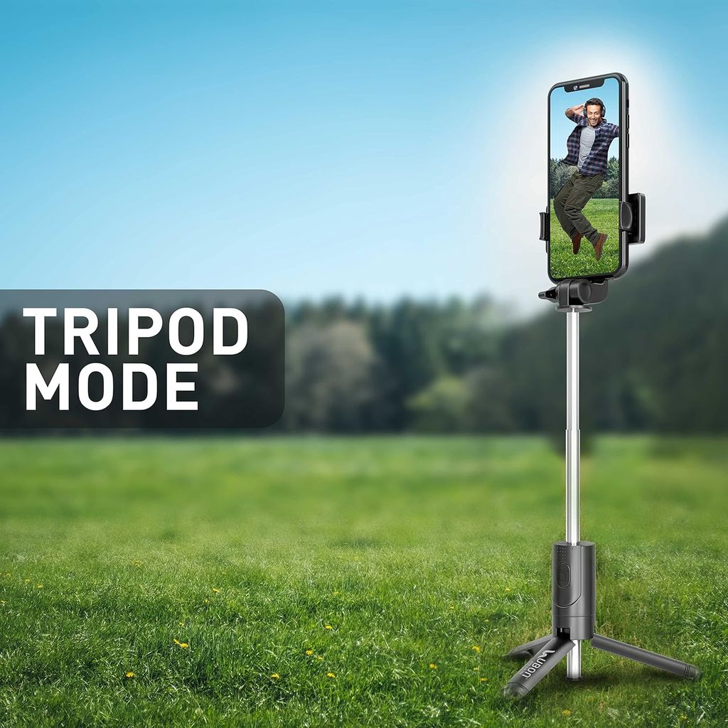 UBON Travel Selfie Stick SF-140, v5.0 Bluetooth Connectivity Multifunctional Selfie Stick with Wireless Remote, Non-Slippery Tripod Stand, Extend Up to 1000MM, 360 Degree Rotation, Easy to Use & Carry