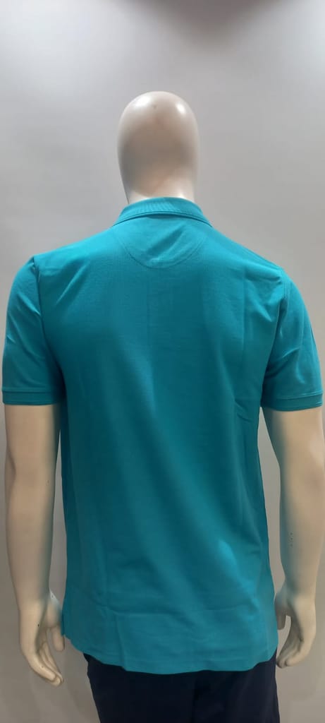 Modern Men Men's Premium Cotton Polo T-Shirt – Solid Turquoise Blue | Classic Fit | Casual & Sem