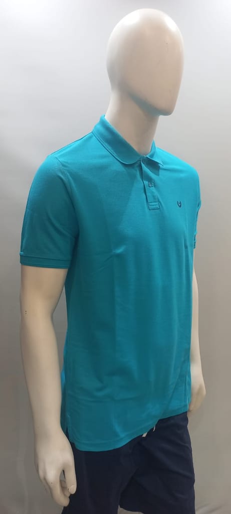 Modern Men Men's Premium Cotton Polo T-Shirt – Solid Turquoise Blue | Classic Fit | Casual & Sem