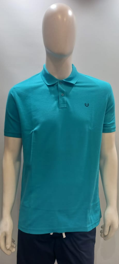 Modern Men Men's Premium Cotton Polo T-Shirt – Solid Turquoise Blue | Classic Fit | Casual & Sem