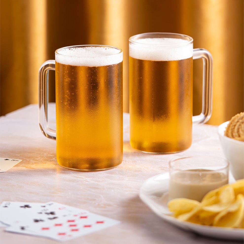 Borosil Borosilicate Beer Mug 500ml Each , Set Of 2