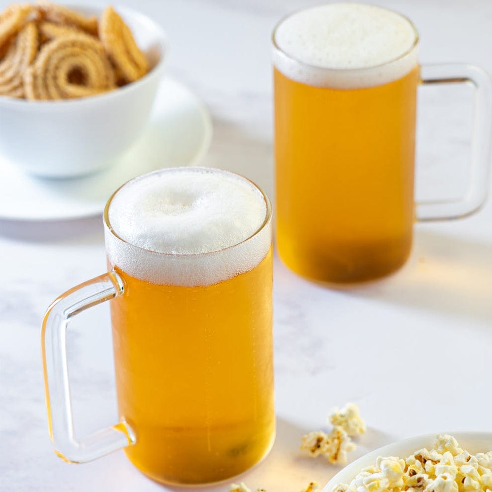 Borosil Borosilicate Beer Mug 500ml Each , Set Of 2