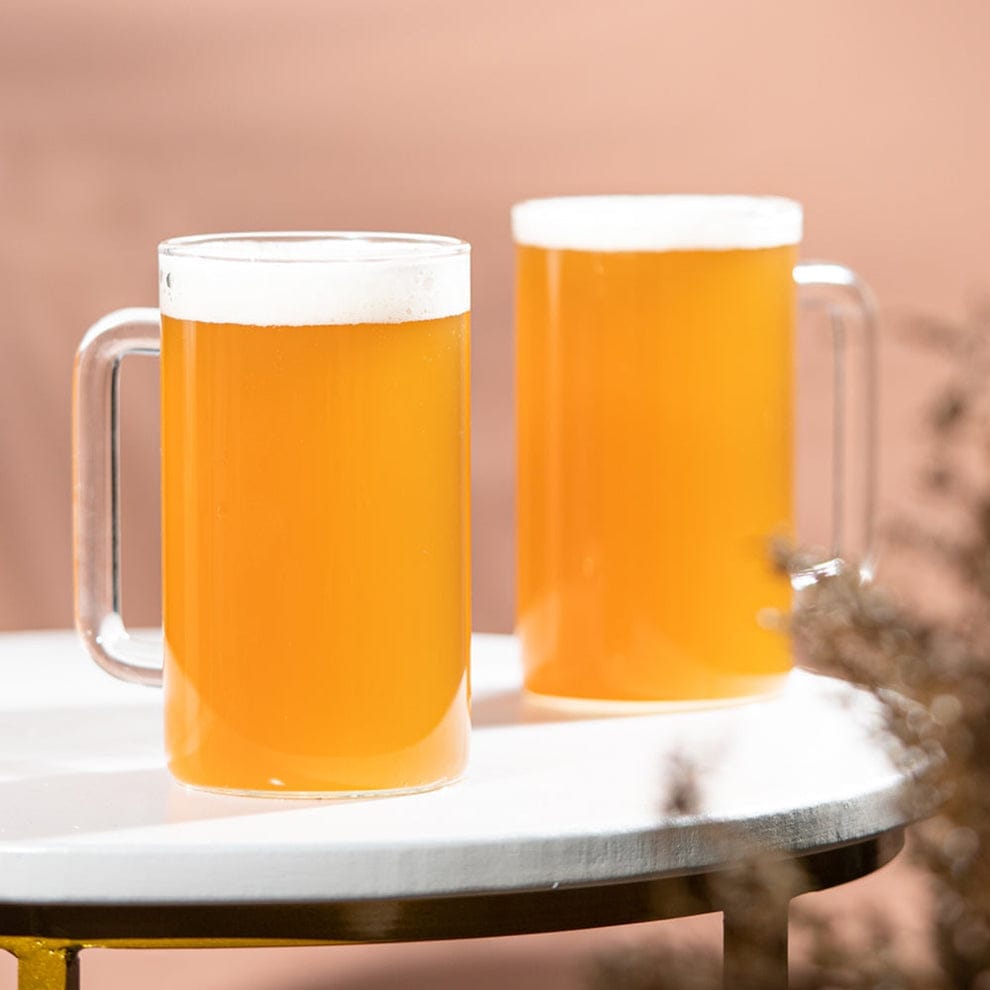 Borosil Borosilicate Beer Mug 500ml Each , Set Of 2