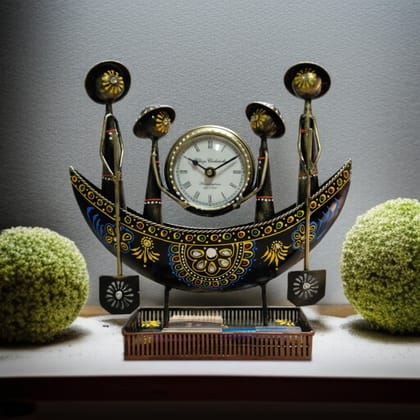 Handcrafted Boat Clock with Vintage Design