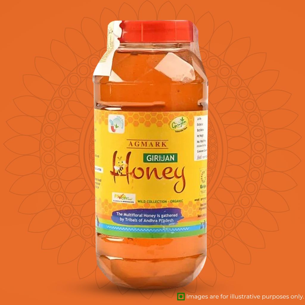 GCC Girijan Honey - 1 Kg , pure, Exotic Aroma, Wild Collection, Multi floral,  AGMARK Certificated (pack of 3)