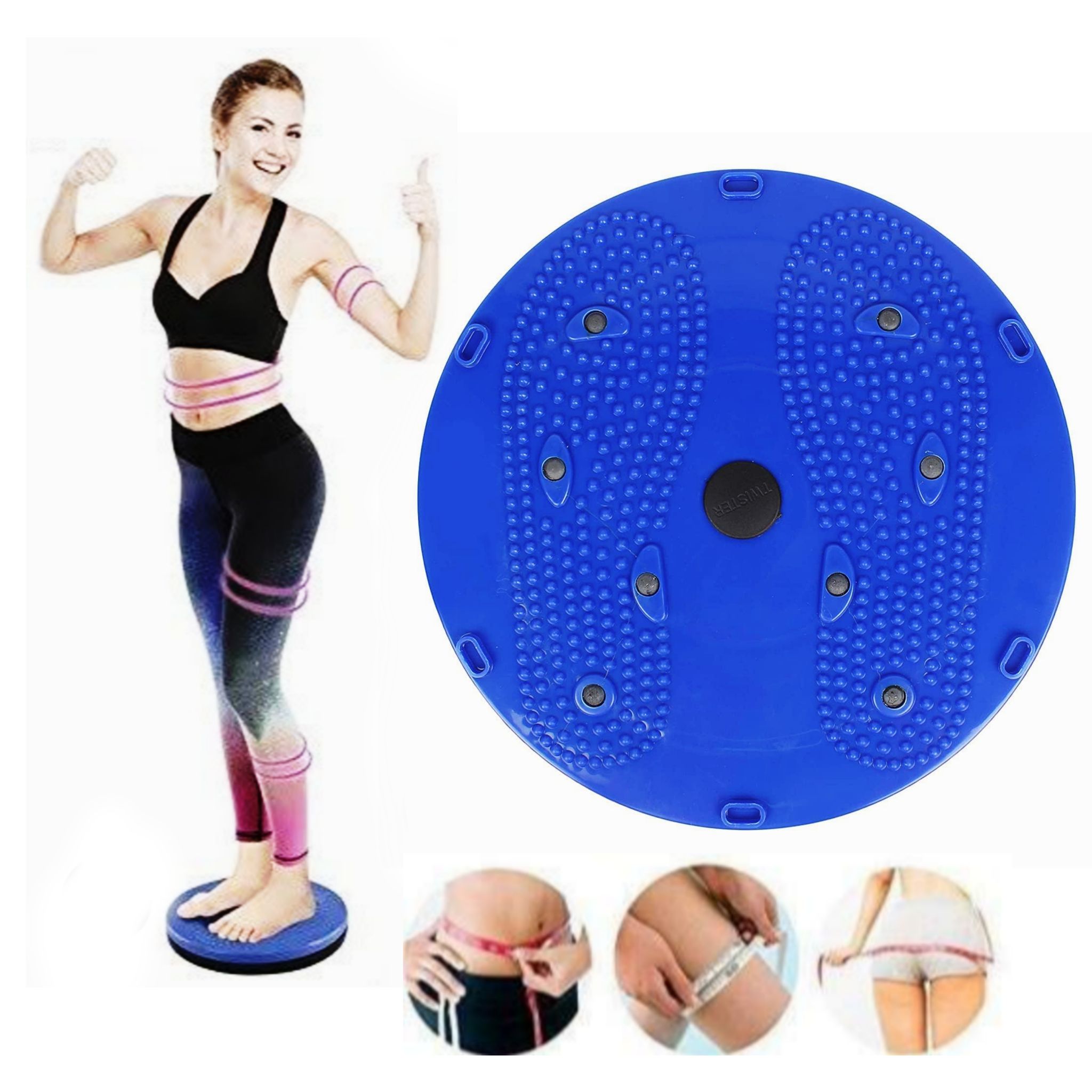 Qawvler Tummy Twister Exercise Magnetic Disc 5 In 1 Rotating Balance Board for Fitness and Weight Loss (Pack of 1)