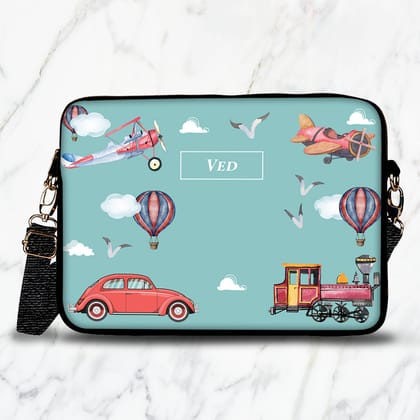 Transport Kids Laptop Bag-Turquoise / 13.3"