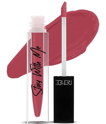 RENEE Stay With Me Matte Lip Color - Mad For Maroon, Long lasting, Light Weight & Smudge Proof, 5ml
