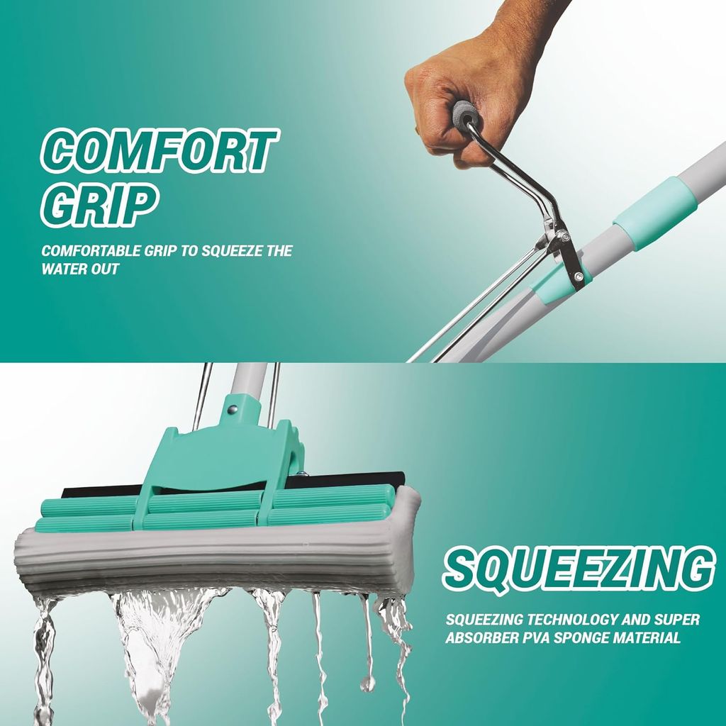 Spotzero by Milton Super Absorber PVA Sponge Cleaning Mop