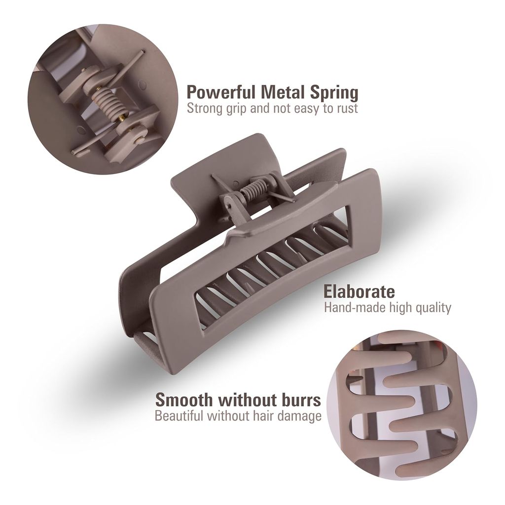 Akashkrishna Hair Clutcher (Pack Of 4 Pcs) Hair Clips For Women Fashion Acrylic Matte Finish Stylish Claw Clips Hair Accessories For Girls, Multicolor