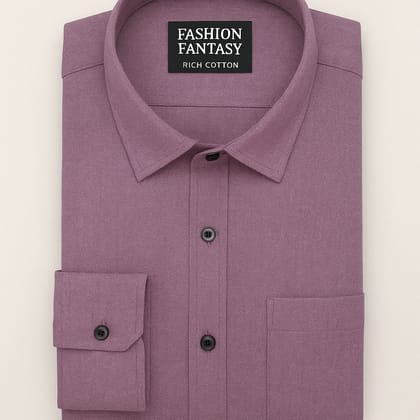 Fashion Fantasy Men's Mauve Rich Cotton Shirt