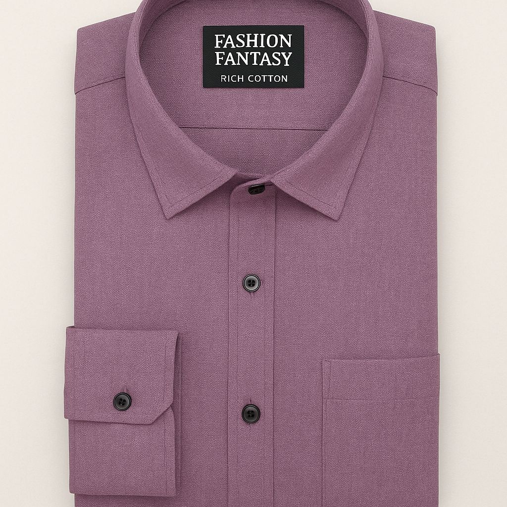 Fashion Fantasy Men's Mauve Rich Cotton Shirt