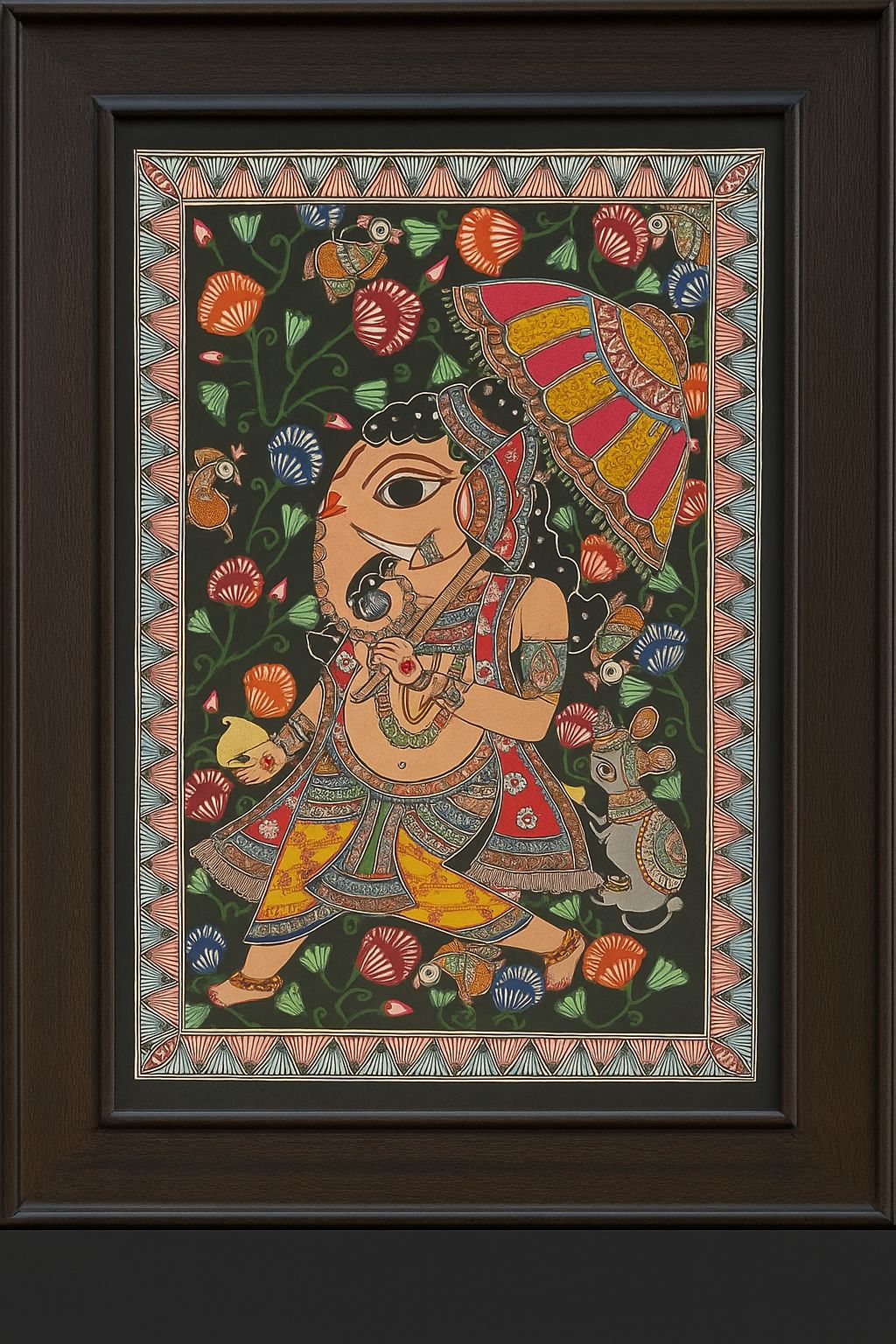 Handmade Madhubani Painting of Lord Ganesh