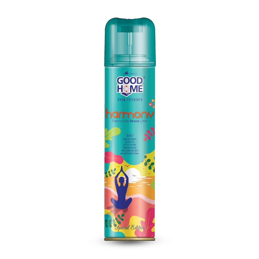 Good Home Room Freshener Spray Harmony Freshens Air Premium Fragrance Long Lasting Freshness, 130 g