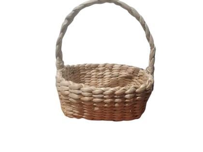 Handcrafted Banana Leaf Basket with Handle Handcrafted Banana Leaf Basket with Handle