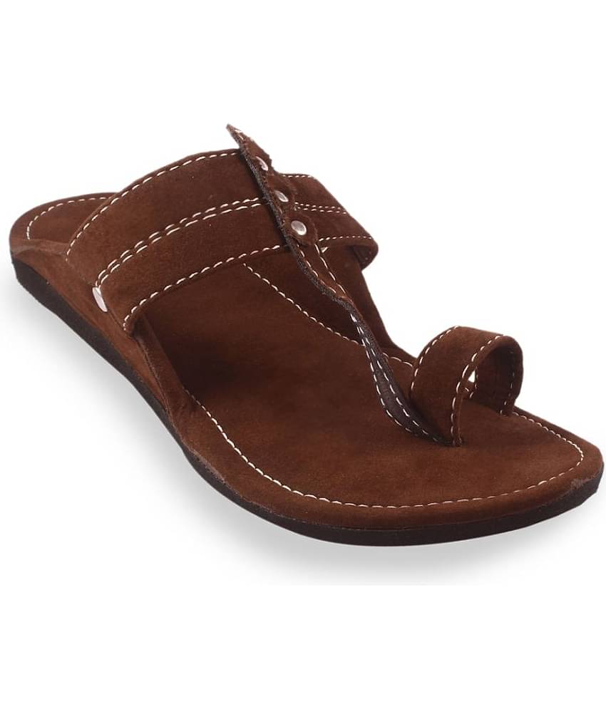 rajeraj Brown Men's Kolhapuris