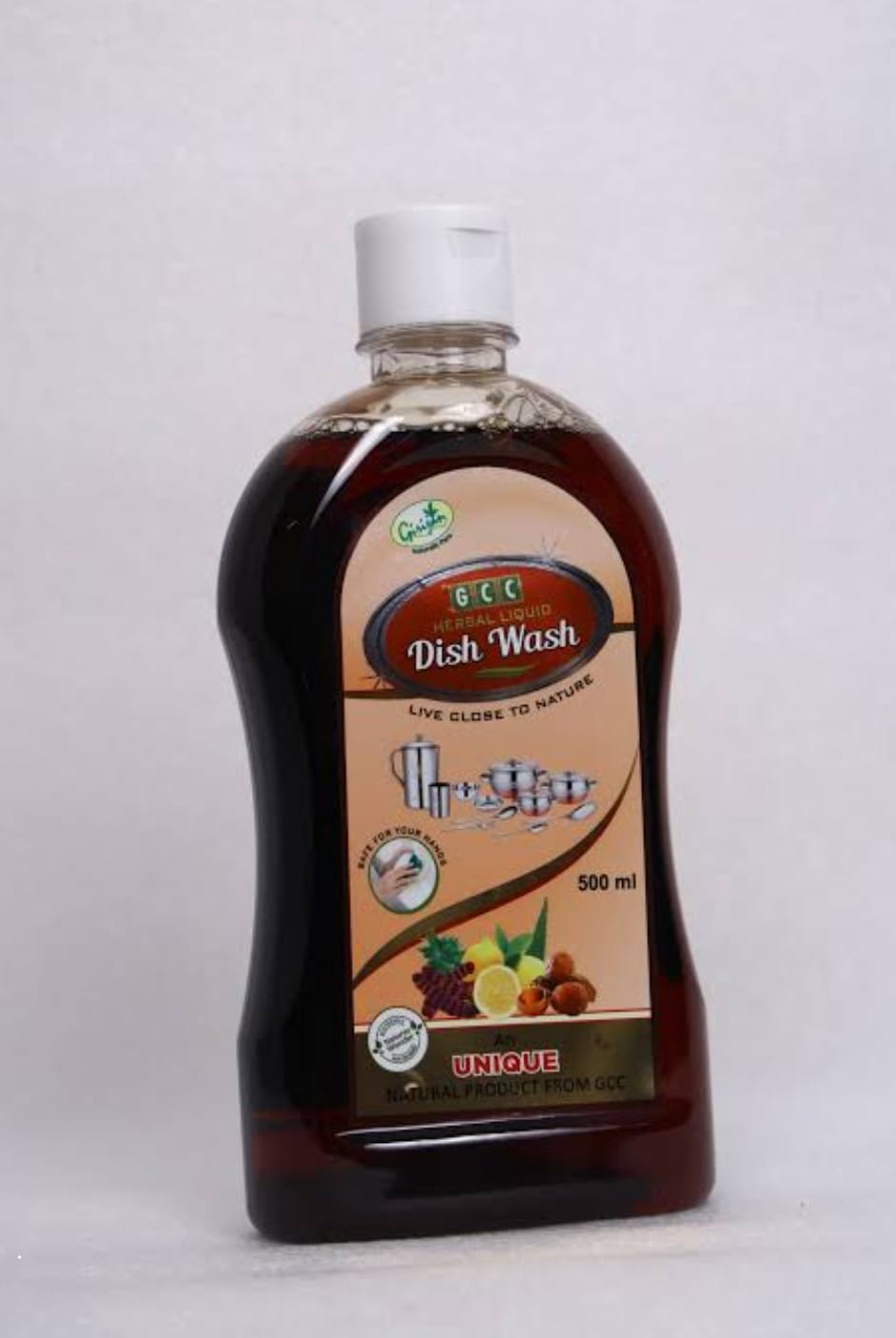 GCC Herbal Liquid Dish Wash - 500ml - Natural & Effective
