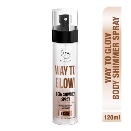 Way to Glow Body Shimmer Spray for Nourishes skin & Enhance skin texture .-120ml