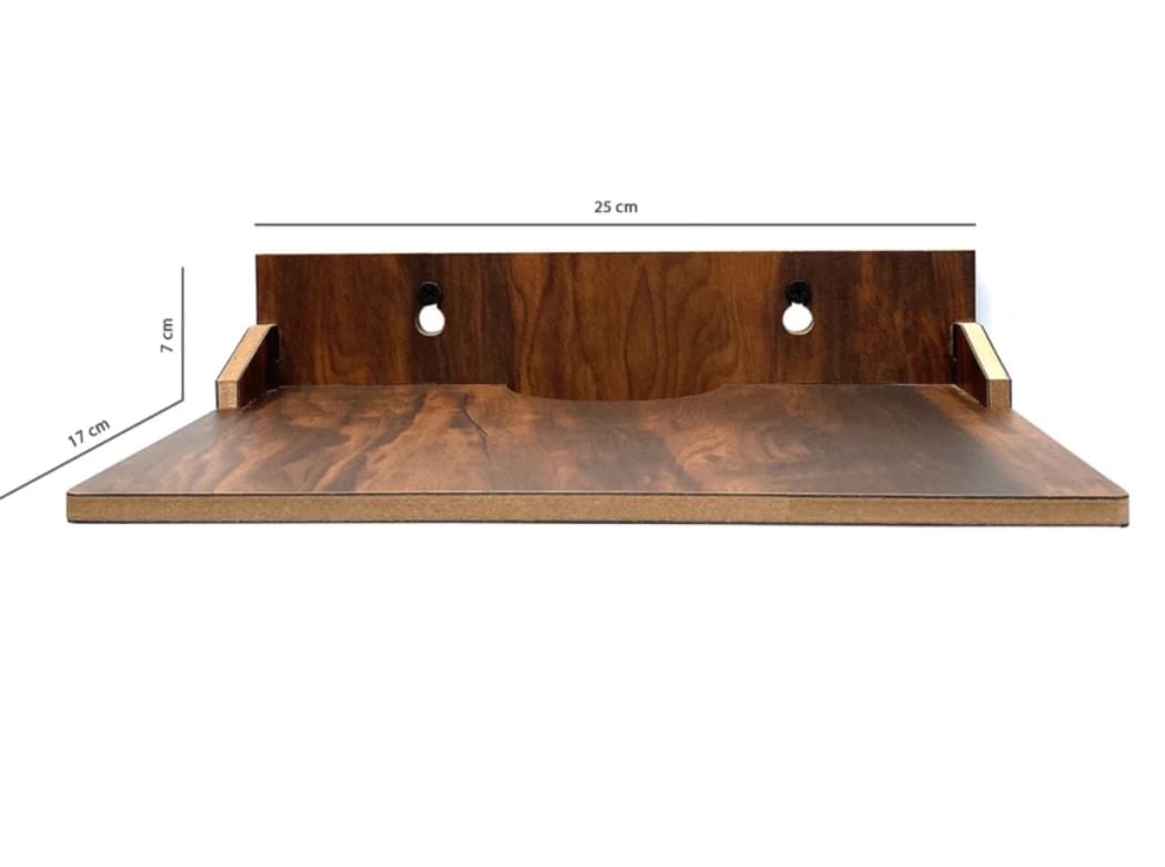 Wooden Wall Shelf - 25cm x 17cm x 7cm - Stylish & Functional