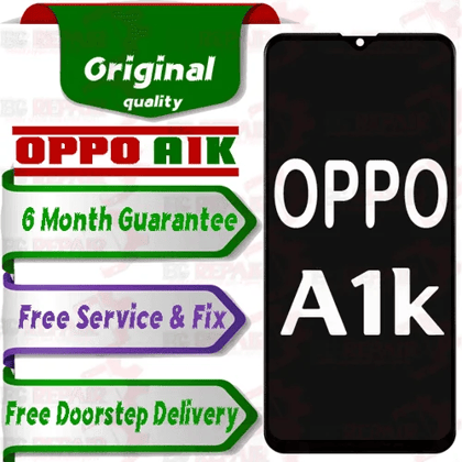 Oppo A1k Combo LCD with Touch Screen for A1k  Black (display glass combo folder).