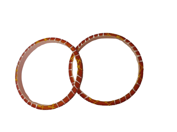 Elegant Red Bangle with Sparkling Embellishments