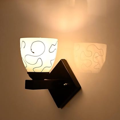 Wood Industries Designer Home Decorative Modern Wall Lamp For Living Room, Decorative Light For Indoor Lamp (White)