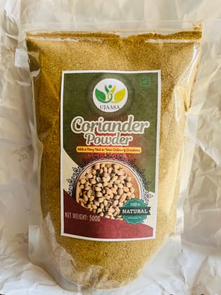 Coriander Powder | 500 GM |Pure & Aromatic Dhania Powder | Stone-Ground in Traditional Atta Chakki | No Preservatives | 100% Natural & Freshly Packed