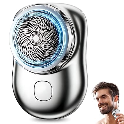 HYPETECK Electric Mini Shaver for Man, Portable Beard Shaving Trimmer Machine Men, USB Rechargeable Pocket Razor Foil Saver Machines