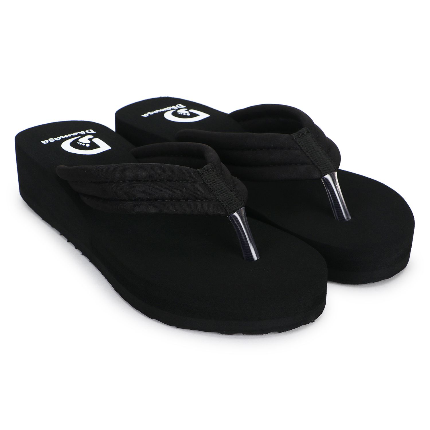 Elegant Women Dhamasa Stylish Black & Maroon Flip-Flops for Ultimate Comfort 2025 at ShopCircuit
