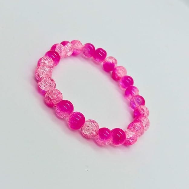 Elegant Pink Beaded Bracelet - Stylish and Versatile Accessory