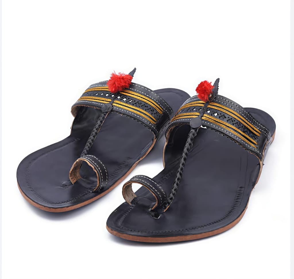 Handmade Leather Kolhapuri Chappals - Authentic Indian Sandals