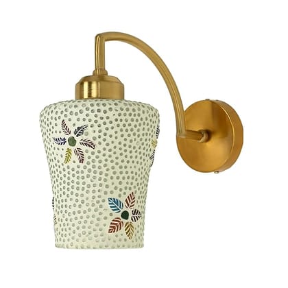 Dazzling Metal and Glass Wall Lamp/Night Lamp, Multicolor