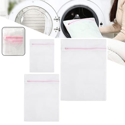 Reusable and Durable Zip Mesh Laundry Bag 3 Different Size (3 Pcs Set)