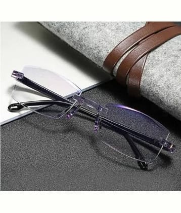Fadiso Fashion Square Rimless Reading Glasses