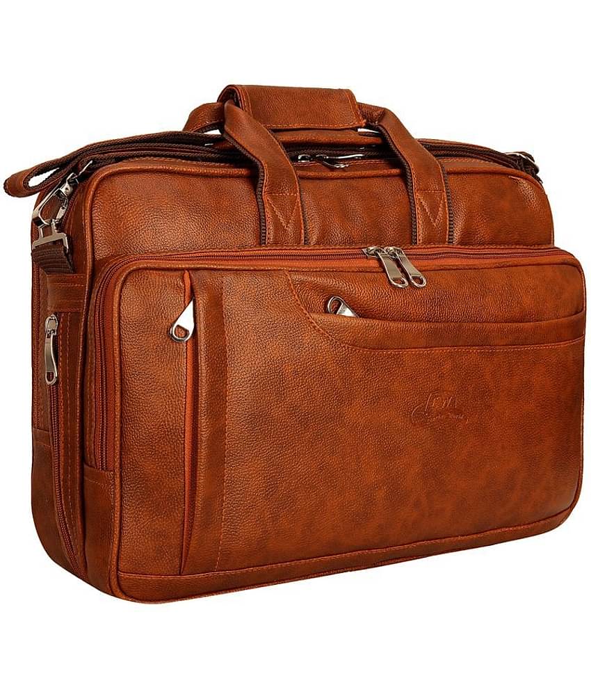 Leather World - Tan P.U Office Bag
