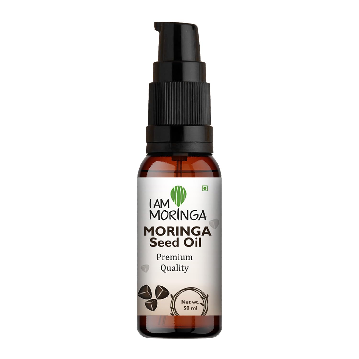 I AM MORINGA Moringa Oil 50ml, 100% Natural Premium Moringa Seeds Extract for Hair Growth, Skin Care and Moisturizing Dry Skin Oil for Men and Women