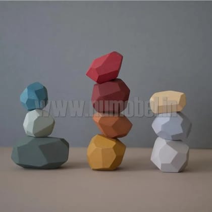 Numobel-Toys-Balancing-Wooden-Stones-Set of 10